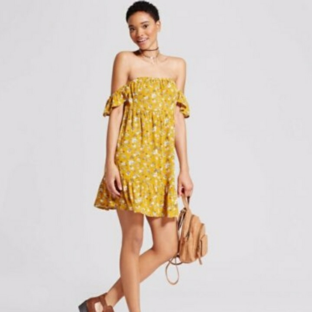 Mossimo Supply Co Size L Off The Shoulder Dress